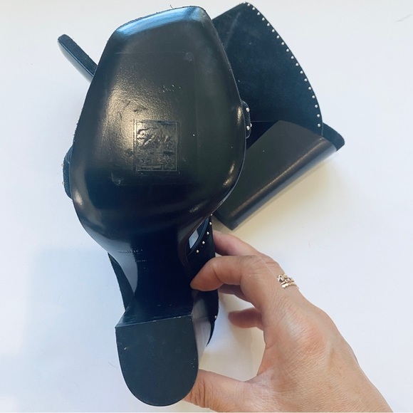 Saint Laurent Paris block sandal heels - Picture 6 of 8